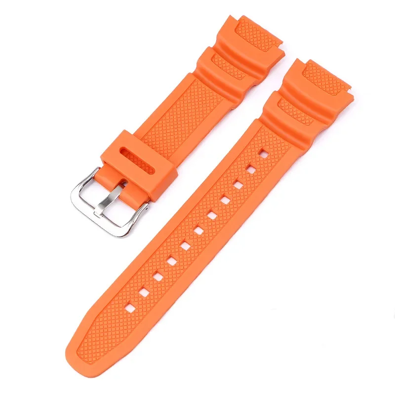 Strap for Casio AE-1000W 1200 AQ-S810W/S800W SGW-400H/500H/800H W-735H 216H AEQ-110W Men Silicone Rubber Watch Band Bracelet: GREEN BLUE