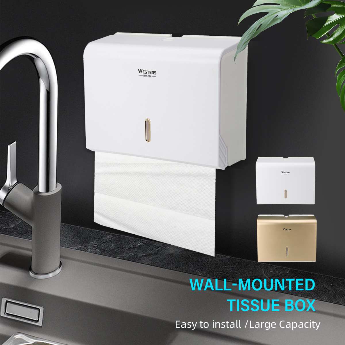 = Toiletpapier Houders Wall-Mounted Toiletpapier Handdoek Dispenser Tissue Box Wall Mounted Houder Badkamer Accessoires