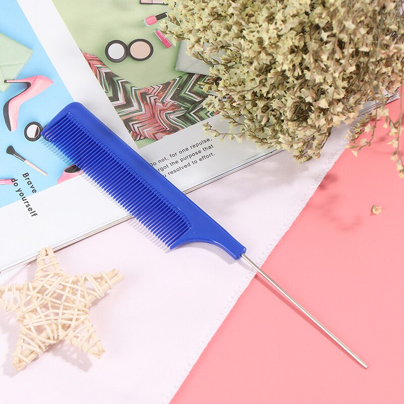 1Pc Hair Combs Hair Salon Dye Comb Separate Parting For Hair Styling Hairdressing Antistatic: Blue