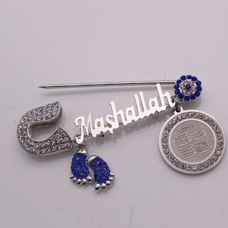 Muslim Islamic Religious Style Pendant Metal Brooch Baby Male and Female Brooch Classic Brooch