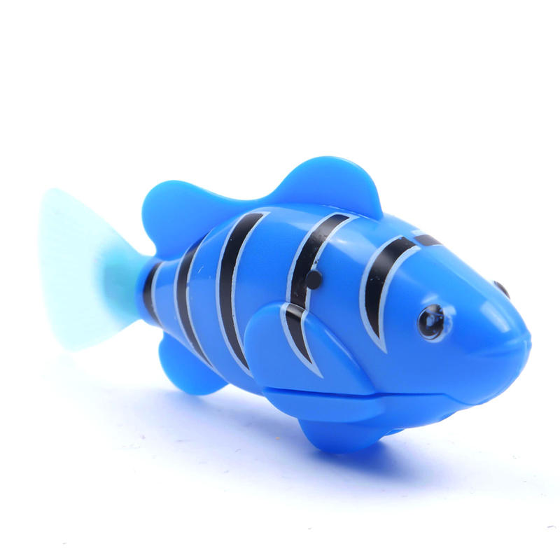 1 stücke kunststoff Aktiviert Spielzeug Roboter Haustier Schwimmen Schlecht Aquarium Ornament Dekor Unglaublich detaillierte nachahmung fische Heißer: Blau