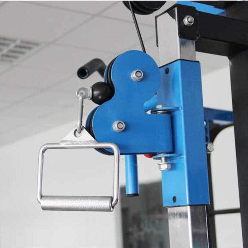 Double D-Handle Pulley Cable Machine Attachment Weight Lifting Hand Grips Heavy Duty Gym Home Lat Pull Down Rowing D Bar