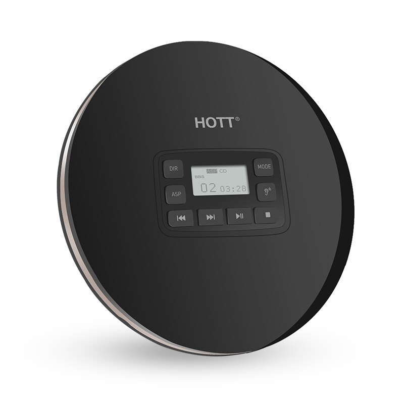 HOTT CD611 Portable CD Player LCD Display Anti-Skip Shockproof Car Stereo AUX MP3 Player Replacement for Earphone