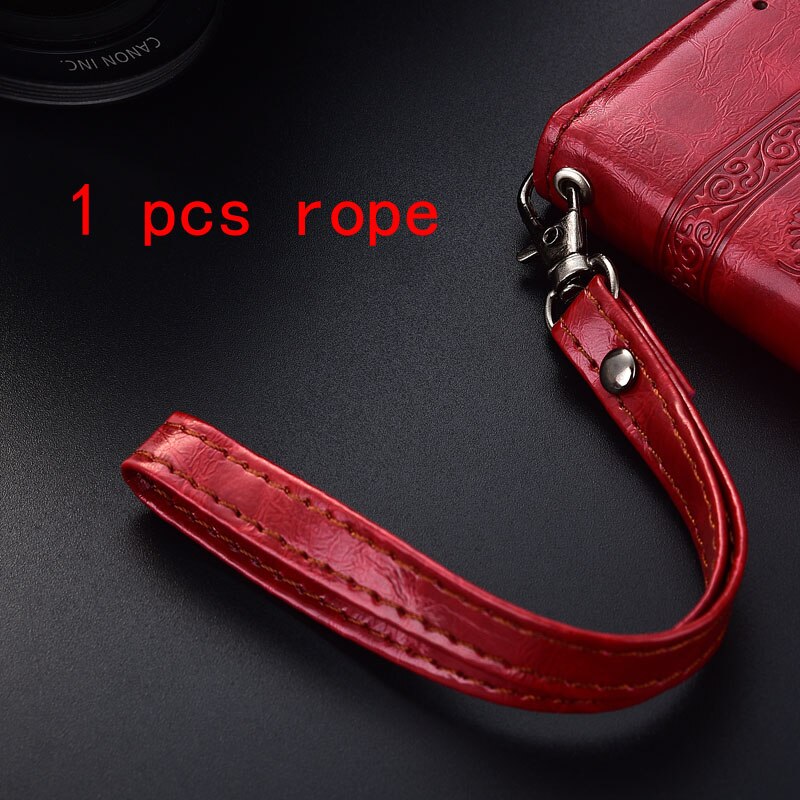 3D Bloem Flip Leather Case Voor Samsung Galaxy M21 Case Voor Samsung M21 M 21 Case Telefoon Case Cover: 1 pcs rope