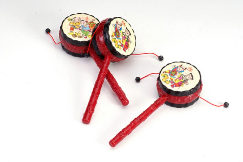 Komen Baby Drum Hamer Rammelaar Baby Voice Speelgoed Voor Leuke Rode China Tranditonal Speelgoed