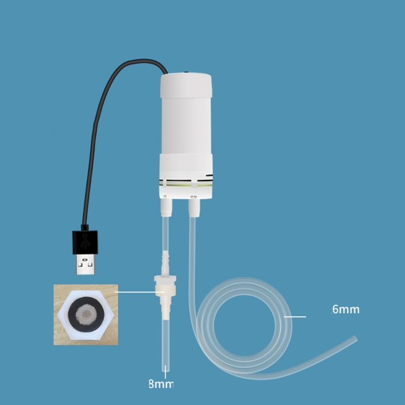 F3KE USB-Mini-Wasserpumpe, leise, 5 USB-Wasserpumpe, Filter, Fischteich, Mini-Aquarium, Brunnen, Zubehör, 4 l/min