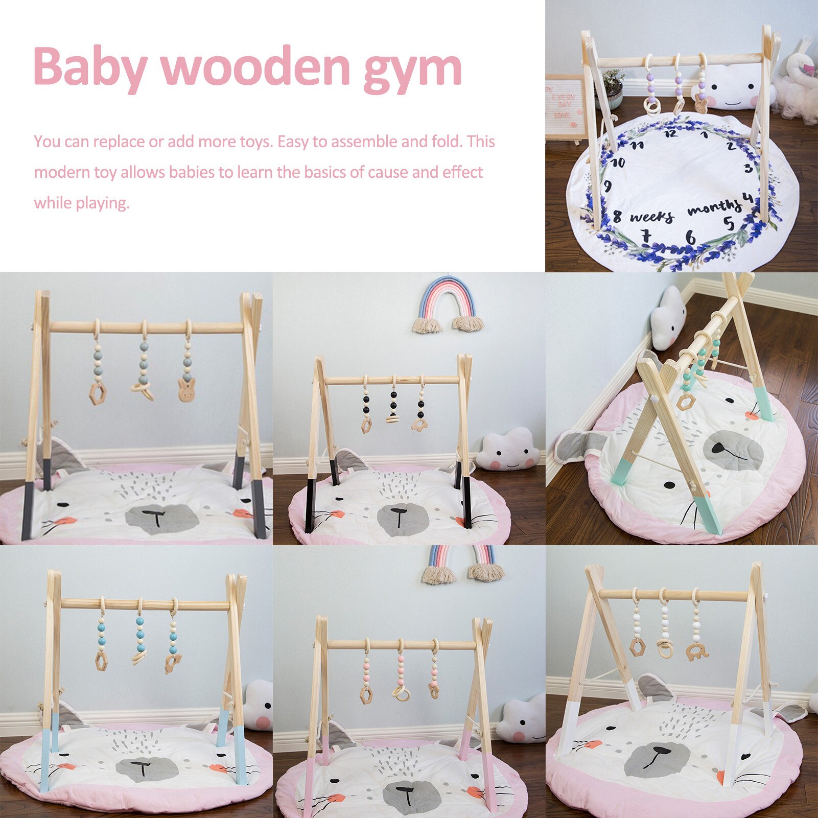 Baby Spel Gym Opvouwbare Draagbare Fitnessapparatuur Voor Kinderen Brinquedos Waldorf Chupeta Banaan Mordedor Mordedores