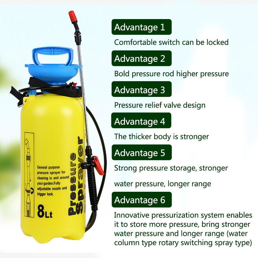 Pressure Sprayer Durable Hands-free Lawn Garden Sprayer with Shoulder Straps Water Pump for Forestry Agriculture