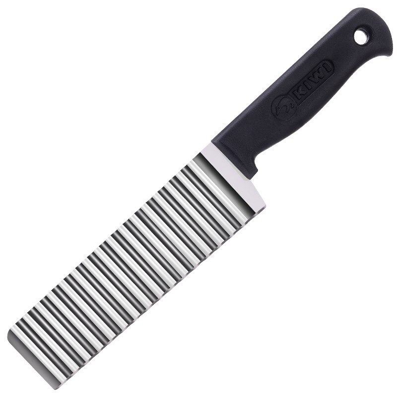 Couteau dentelé vague coupe froissé pour pomme de terre frite acier inoxydable lame dentelée légume fruits trancheuse outil de cuisine: Default Title