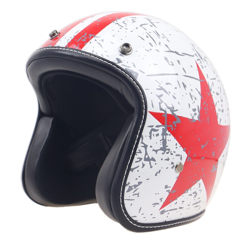 Zr052 serier ekstra letvægts motorcykelhjelm dot godkendt low profile open face helemt vintage hjelm