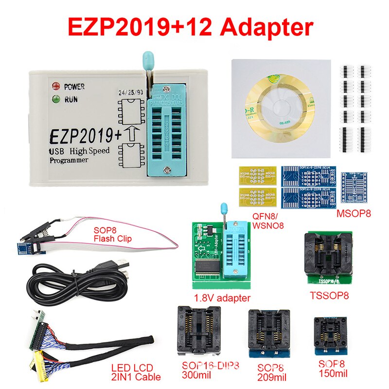 For Windows 2000/XP/Vista 1Set High Speed USB SPI Programmer Low Power Loss Support 24 25 93 EEPROM Chip Programmers Mayitr: Style D