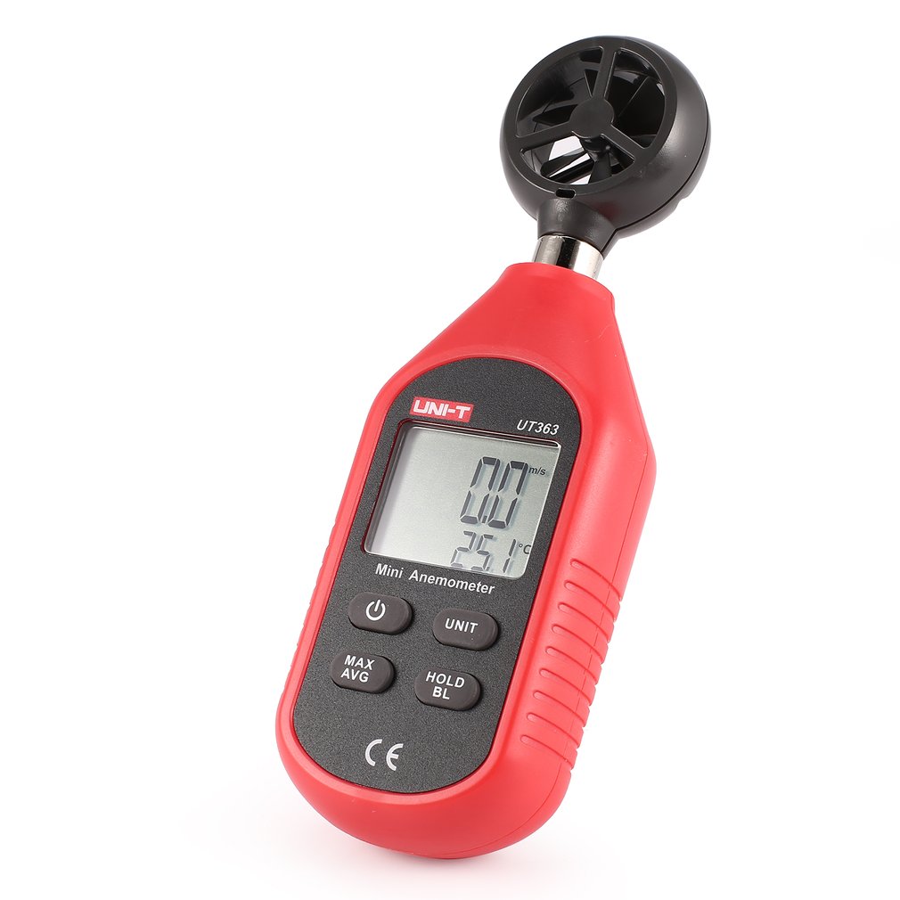 UNI-T UT363 Mini Digital LCD Anemometer Thermometer Handheld Pocket Size Wind Air Speed Temperature Tester Backlight