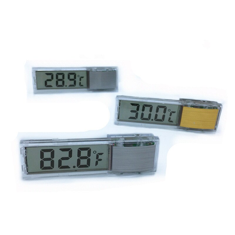 Termómetro Electrónico Digital 3D de Metal plástico para acuario, medidor de temperatura para peceras, de oro y plata