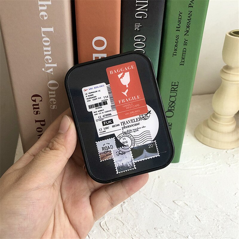 2 double boxes INS contact lens case with mirror beauty lens case contact lens storage box: C01