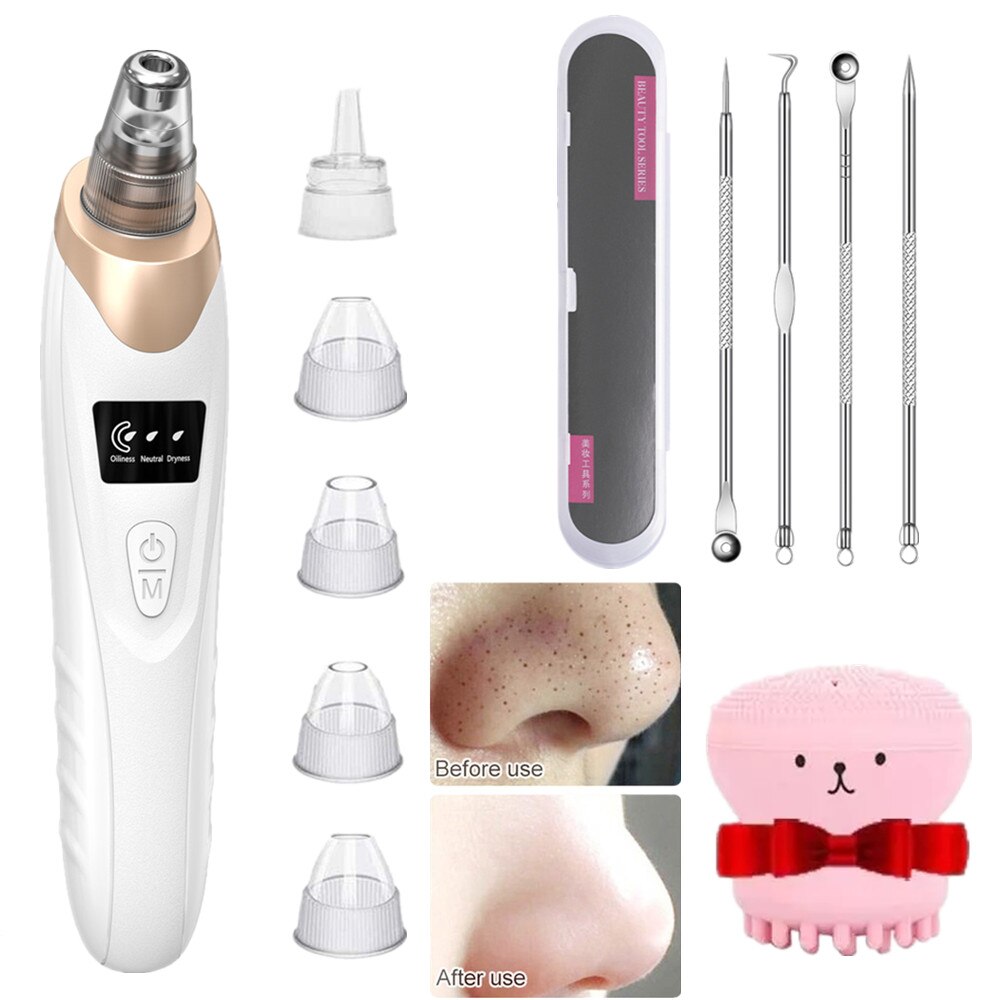 Facial Blackhead Remover Electric Pore Cleaner Blackhead Black Point Vacuum Cleaner Tool Black Spots Pore Cleaner Machine