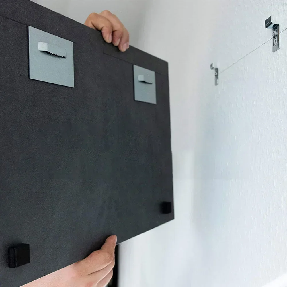 8- pack tavelhängare spegelram självhäftande krok foto oljemålning upphängningsplatta sågtandade krokar konstverk väggkrok beslag