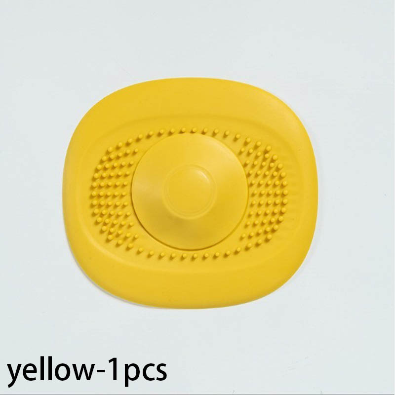 Couvercle anti-odeur pour drain de sol, type presse, filtre de drainage d'évier, filtre de sol de baignoire, bouchon d'étanchéité pour canalisation anti-odeur de salle de bains: YELLOW