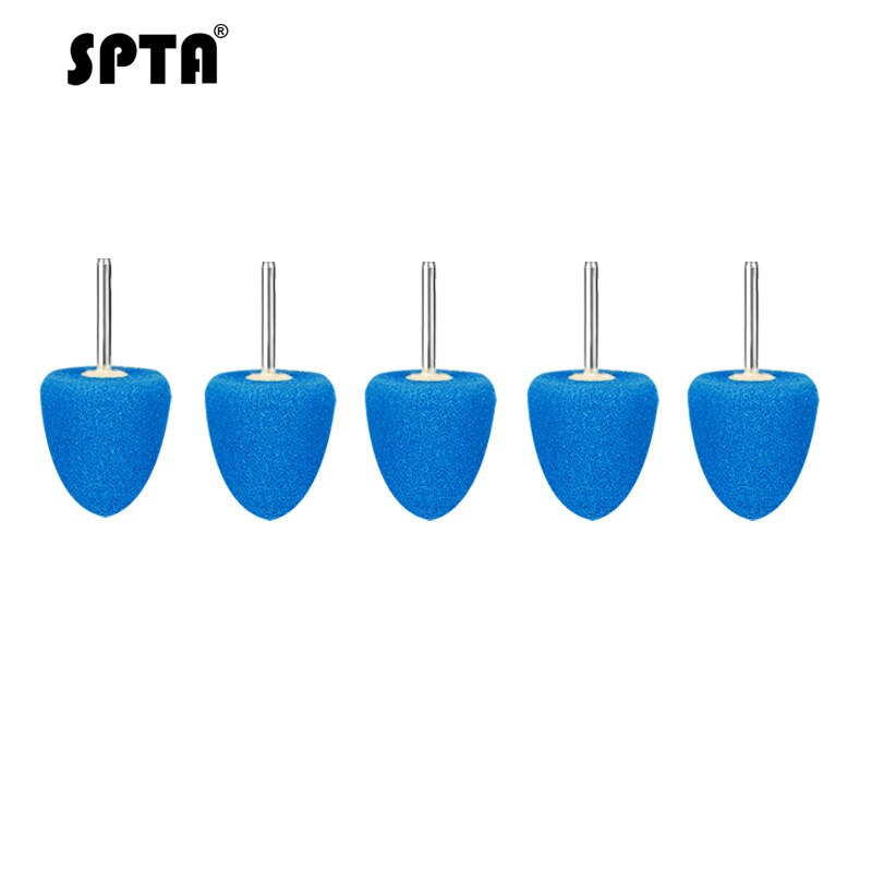 SPTA 78 pièces Mini tampon de polissage détaillant voiture polissage roue peinture Flexible arbre Kit marchandises pour voiture polonais perceuse polisseuse phare: 5Pcs Blue HeadHard