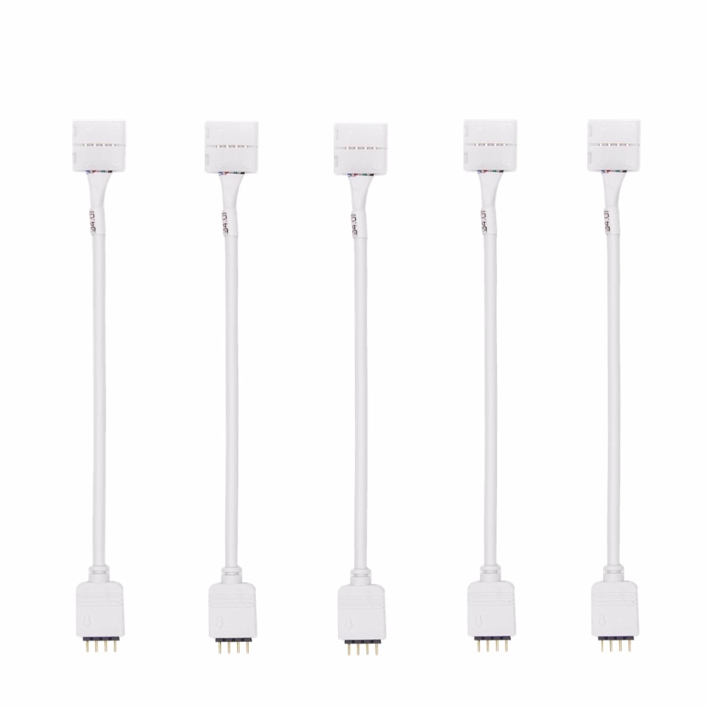4 pin 5 pin rgb rgbw led strip kontakt fri svetsning för smd 5050 flexibla lampor neon tejp 5 st/lot
