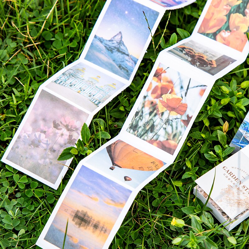 50 kpl elämä maisema tahmea kirja tyyli deco paperitavarat scrapbooking koristeellinen tausta tarrat tahmea taide estetiikka tarrat
