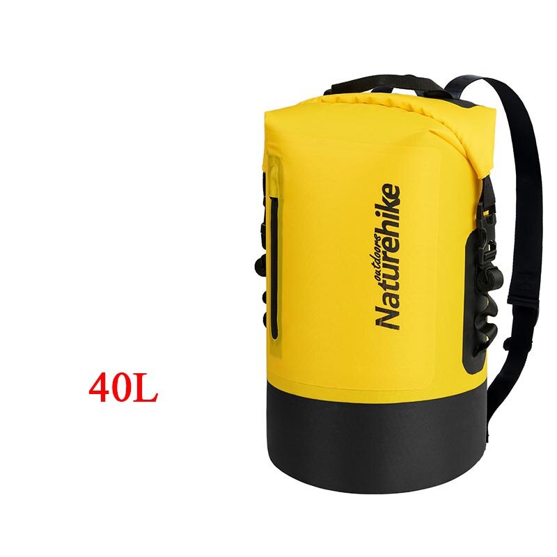 Naturehike 420D TPU Waterproof Bag Outdoor Dry Bag River Trekking Bags Waterproof Backpack NH18F031-S: Yellow 40L