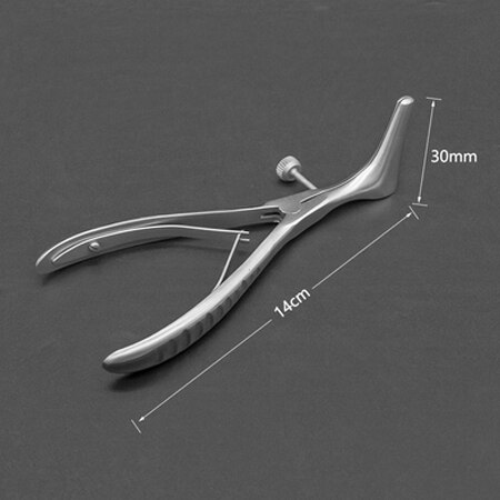 Rhinoscope en acier inoxydable, vérificateur, extenseur de narines, Endoscope Nasal, dilatateur avant: WHITE