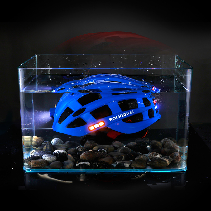 ROCKBROS Fahrrad Licht Helm Wasserdichte Fahrrad Helm USB Ladung Radfahren Helm Intergrally geformten MTB Straße Fahrrad Zubehör