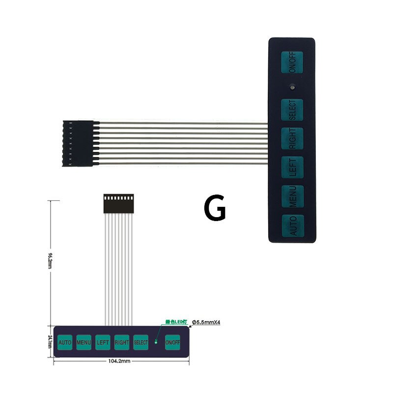 1 2 3 4 12 16 20 przycisk klucza przełącznik membranowy 1x4 3x4 4x4 4x5 klawiszy macierzy macierzy klawiatura panelu sterowania DIY zestaw do Arduino: G