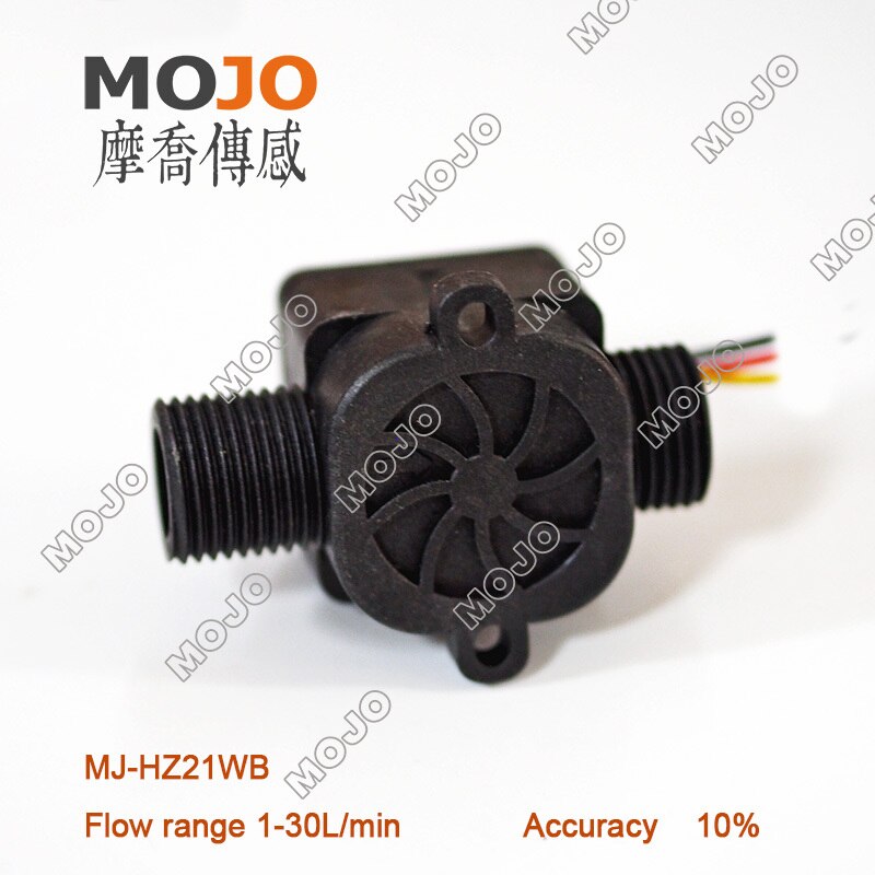 Hall flow sensor MJ-HZ21WB Water Flow Sensor Plastic G1/2'' outside treads
