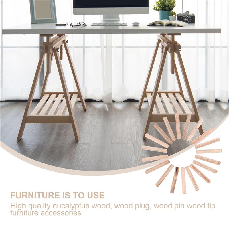 300 Pcs Wooden Needle Round Craft Wood Pin Nail Wedge Wood Shaft Connector Cork Twill Wood Pin Nail Wedge Wooden Shaft Connector