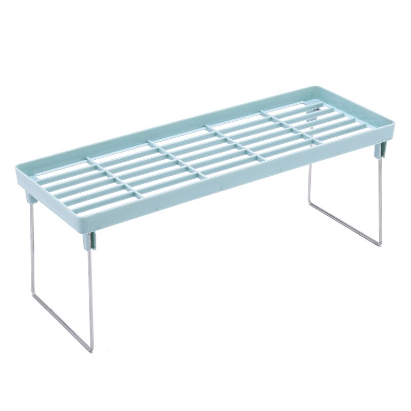 Kitchen Storage Rack Plastic Foldable Shelf Organizer For Kitchen Flavoring Kitchen Organizer Rack Cookware Spice Jar Holder: Blue