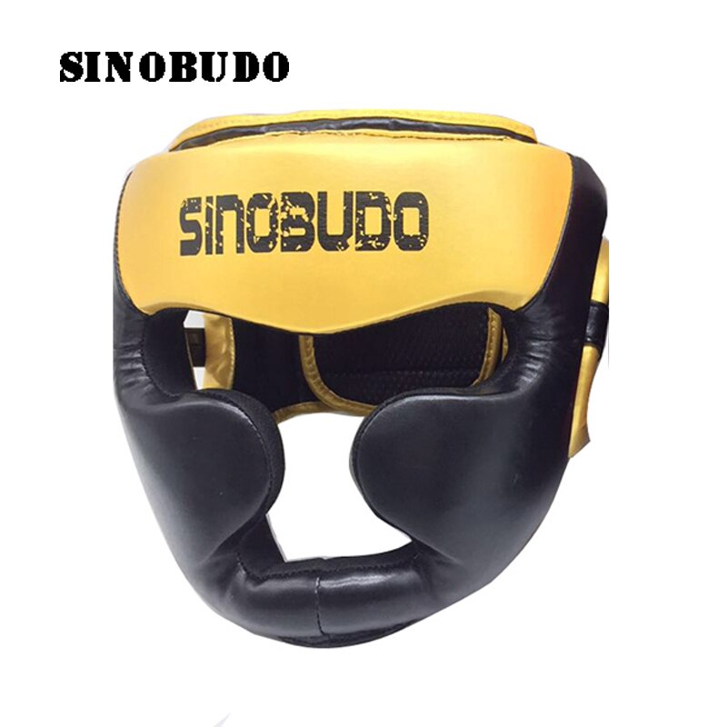 Casco de boxeo cerrado para hombre y mujer, Protector de cabeza ajustable para entrenamiento de boxeo, MMA, Muay Thai, Kick Sanda