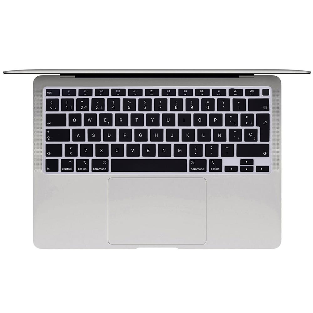 Dla 2020 nowy Macbook Air 13 Cal silikonowa klawiatura laptopa pokrywa z touchbar ue wersja A2179 hiszpania Laptop film ochronny