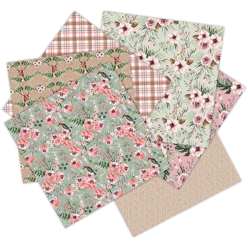 12 Sheets laste of winter Scrapbooking Pads Paper Origami Art Background Paper Card Making DIY Scrapbook Paper Craft C1021