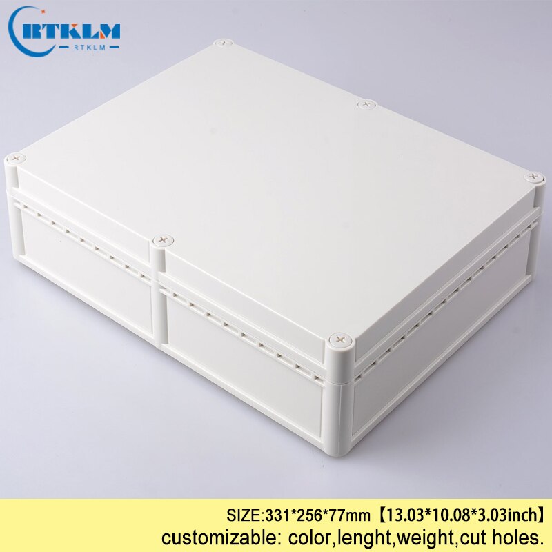Plastic enclosure DIY waterproof electrical enclosure abs plastic electric box outdoor Waterproof instrument case 331*256*77mm