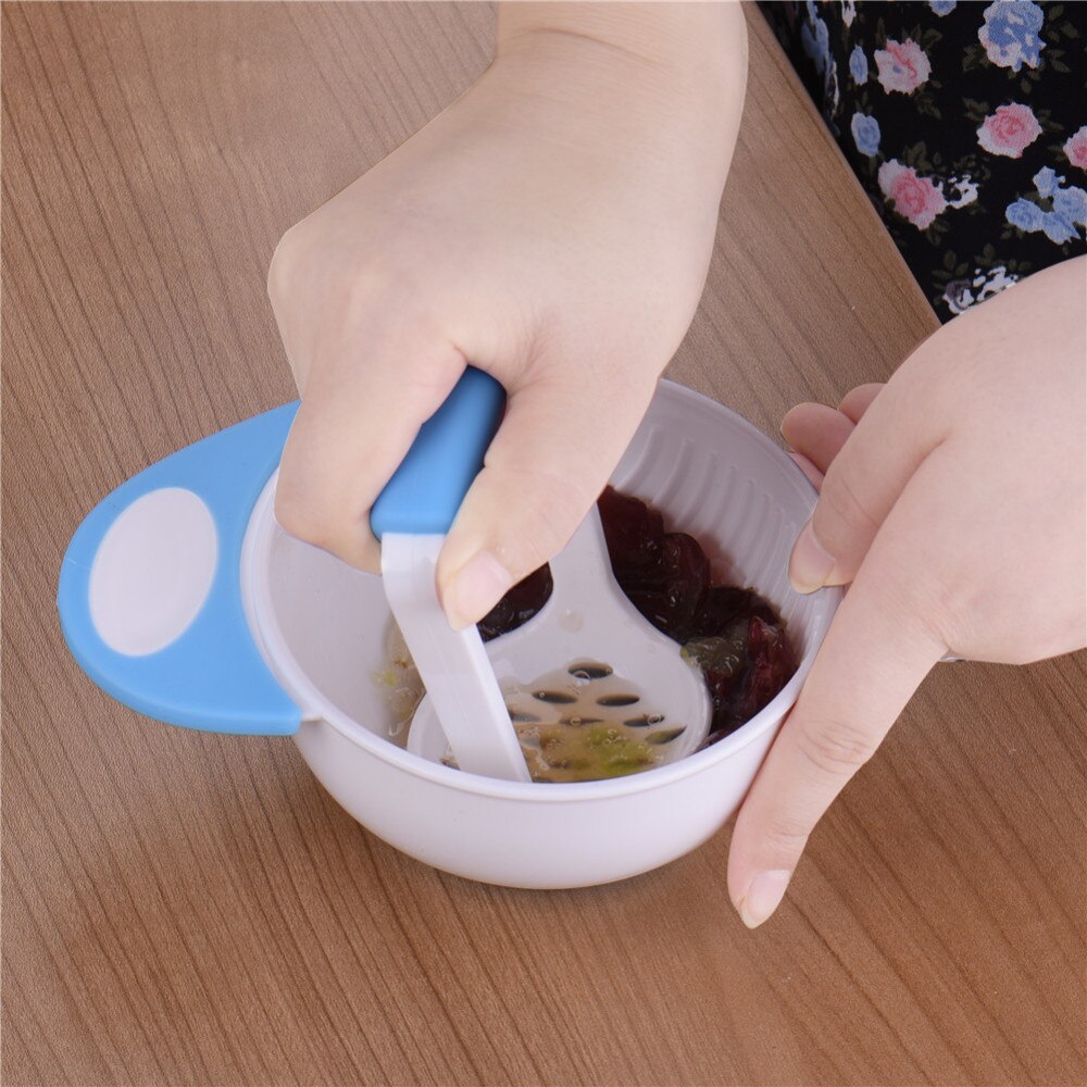 Cuenco de frutas y verduras para hacer comida de bebé, cuenco de preparación de vapor fresco y machacador de alimentos seguro, molinos de comida para bebé sin BPA, 1 Juego
