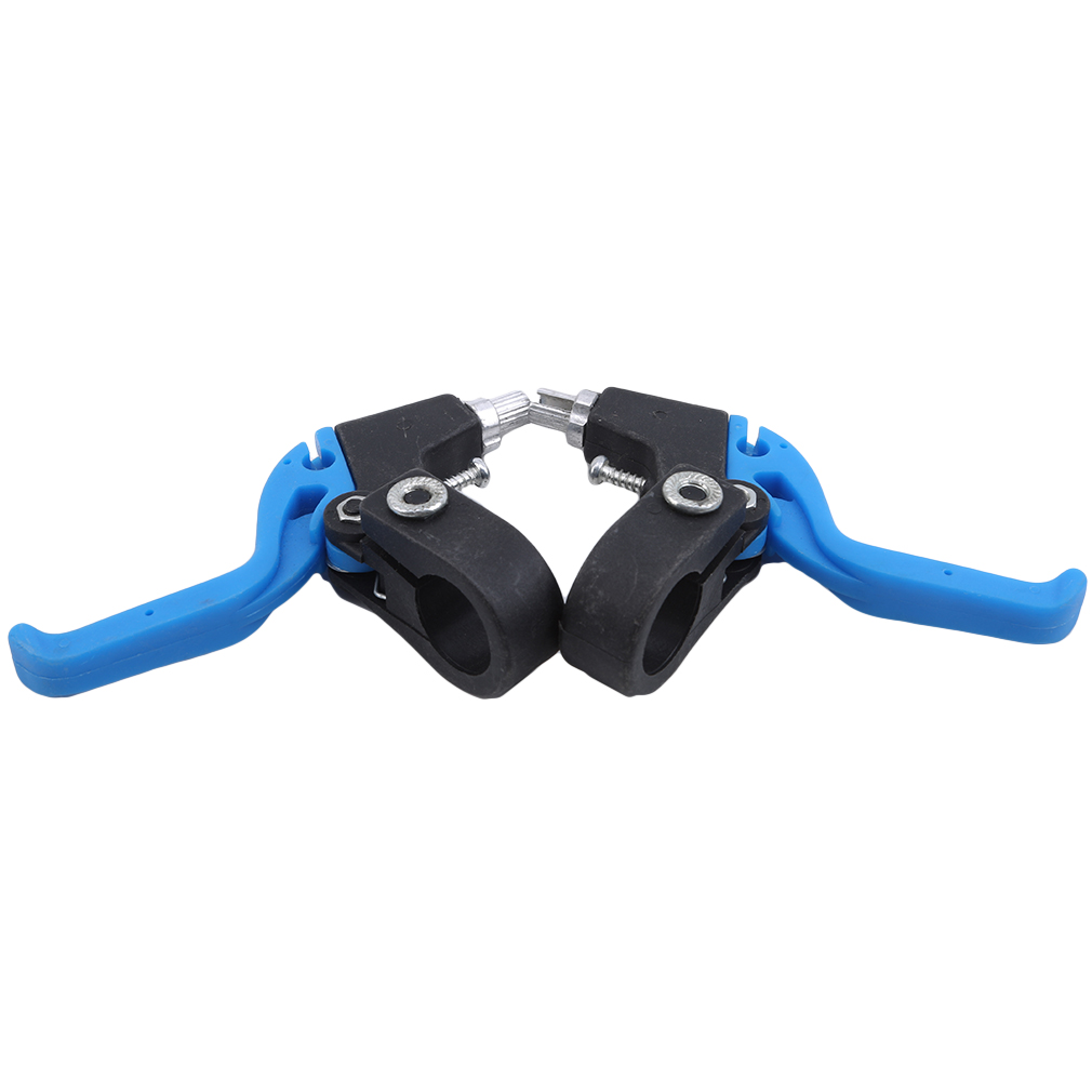 Un par de pastillas de freno de bicicleta de carretera y de montaña pastillas de freno de bicicleta soporte de freno en V Mango de freno de bicicleta accesorios de ciclismo duraderos: black blue