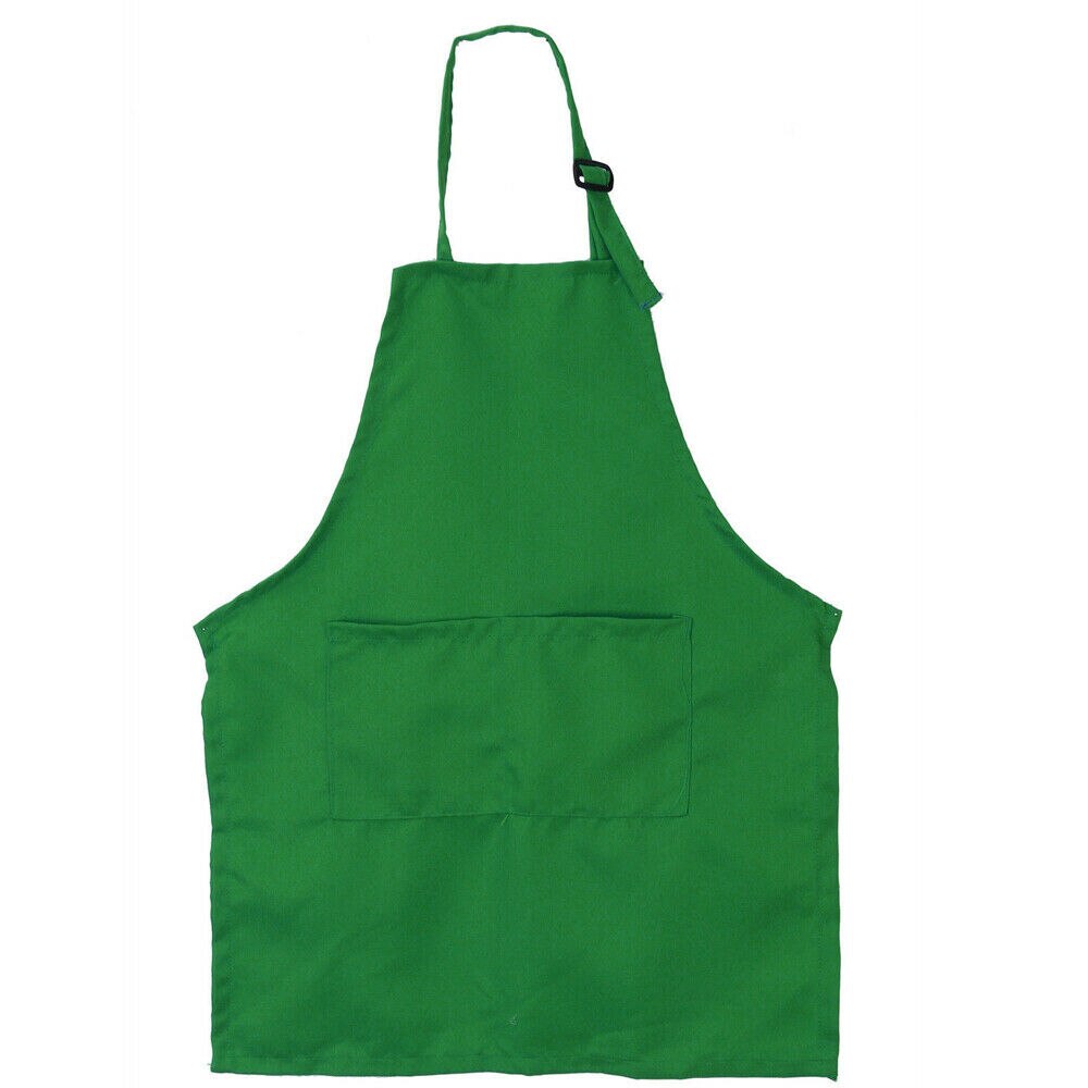 Barn förkläde barn målning matlagning baby pinafore enfärgad kök småbarn rena förkläden: Grön