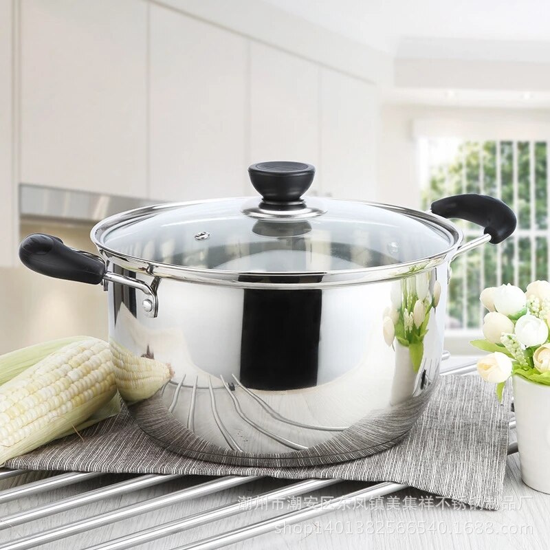 Olla de acero inoxidable de doble fondo para sopa, utensilios de cocina multiposición, sartén antiadherente, accesorios de cocina de uso General, herramientas, novedad