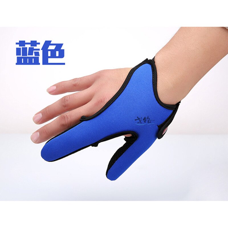 Fiske till hands halkfritt fiske tvåfingers handskar andningsbara sporthandskar fiskeutrustning handskar sjöstång fiskehandskar: Blå