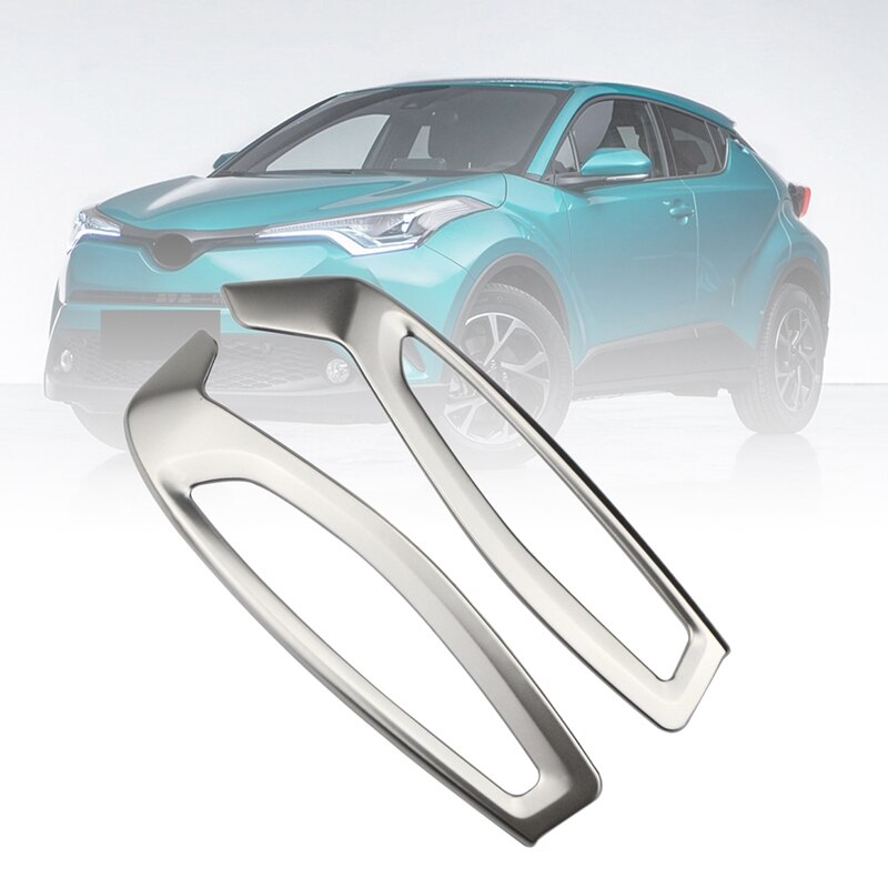 Stainless Steel Interior Car Air Conditioning Vent Outlet Cover Trim Sticker for Toyota C-HR CHR LHD