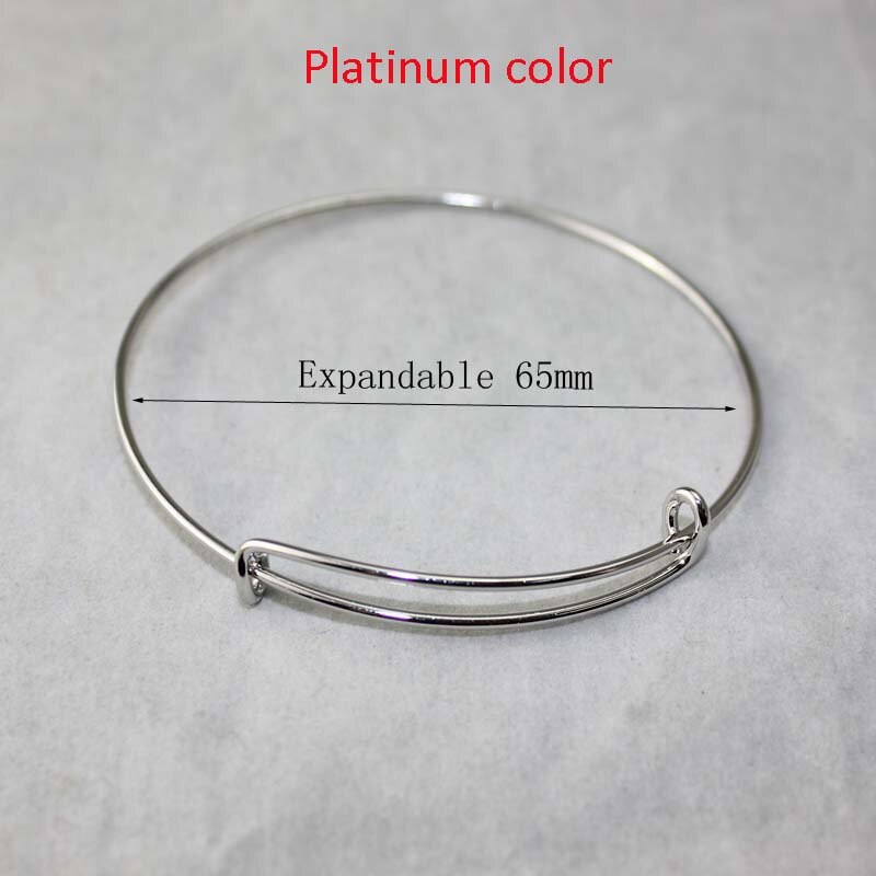 10 sztuk/partia dziecko dorosłych regulowany drut bransoletka bransoletka owinięte nadgarstek mankiet bransoletka bransoletki kobiet stany zjednoczone biżuteria: 65mm platinum clolor