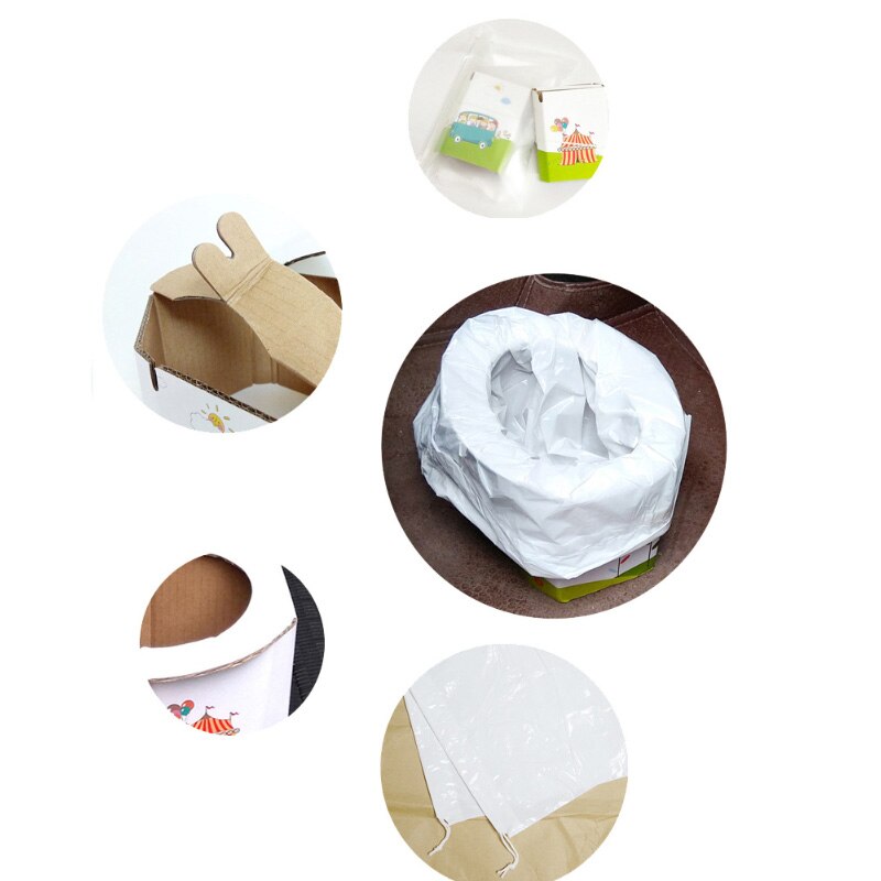 Foldable Paper Potty Portable Toilet Baby Potty Toilet Bowl For Children Baby Potty Training Toilet Seat Emergency Potties