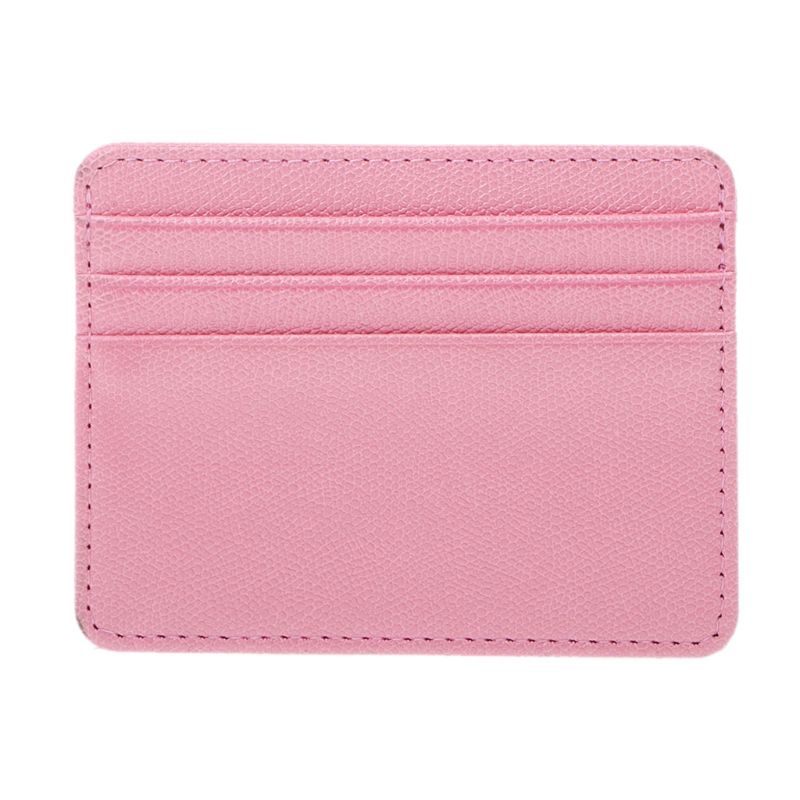 Card Holder Slim Bank Credit Card ID Cards Coin Pouch Case Bag Wallet Organizer LX9F: Pink