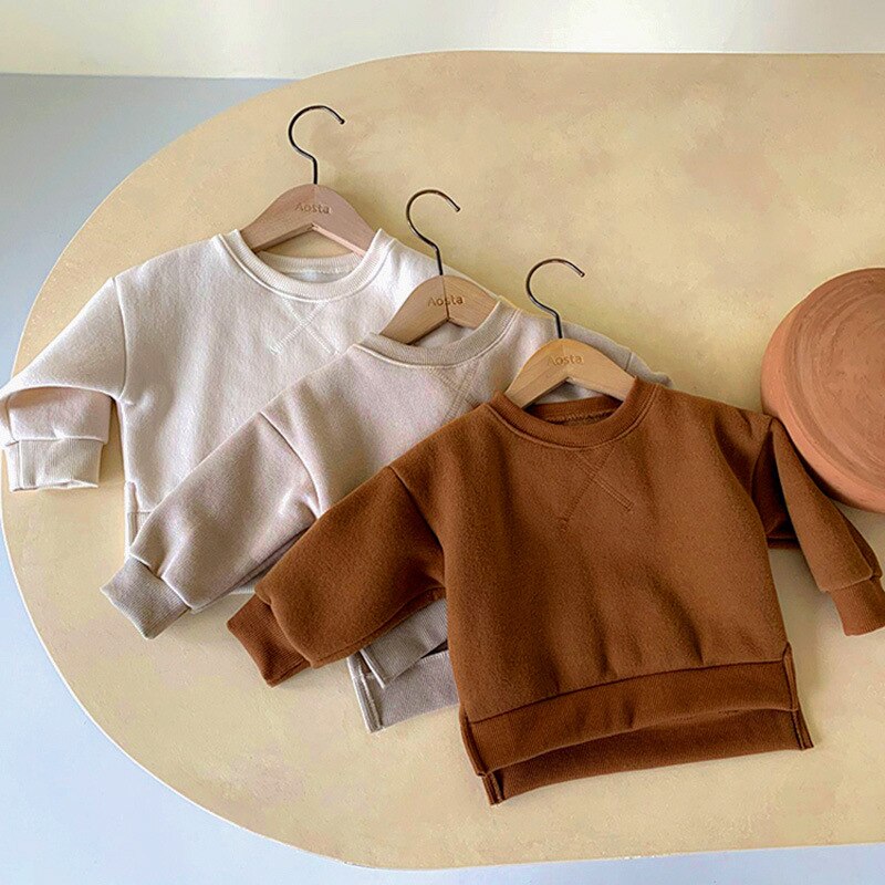 Winter Aankomst Meisjes Lange Mouwen Warm Fleece T-shirt Kids Dikke Tops Boutique Kids Kleding
