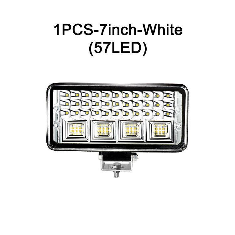 Nlpearl valopalkki/työkevyt kuorma-autot led työvalopalkki tulvapistevalo työvalot autoihin maastotraktori vene 4 x 4 12v 24v: 1 kpl -7 tuuman valkoinen