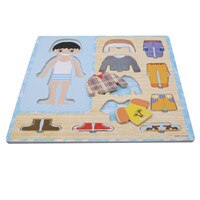 Juguetes educativos para niños, figuras de puzle para edades tempranas, juegos para bebés y niñas, juguetes de vestir, , ropa de bebé, rompecabezas a juego: boy