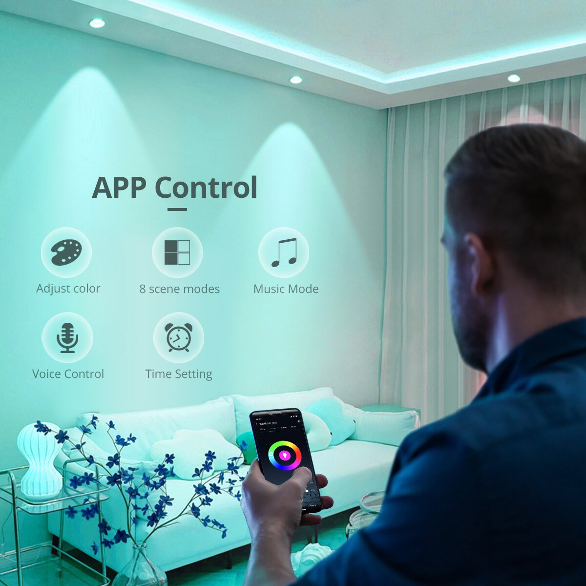 GU10 Homekit Smart LED Candle Light Bulb RGBCW Night Spotlight Lamp Dimmable Siri Voice APP Control For Apple Alexa Google Home
