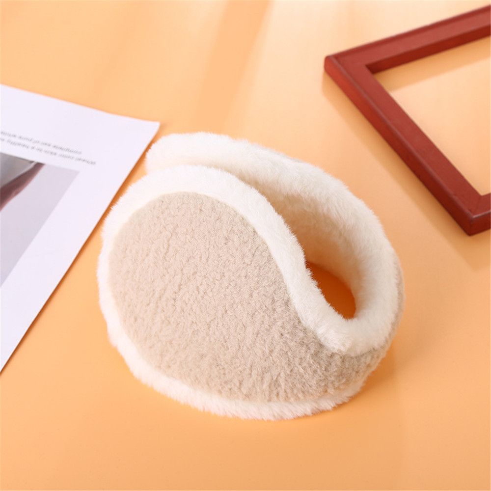 Paraorecchie invernali in cashmere caldo paraorecchie in peluche per uomo e donna indossano scaldamuscoli dopo la piegatura per prevenire paraorecchie fredde e calde: khaki