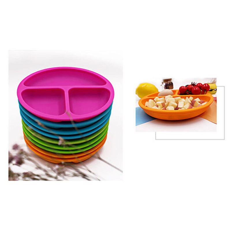 Siliconen borden voor peuters verdeelde babyborden bpa-vrij vaatwasser-/magnetronbestendig  m09